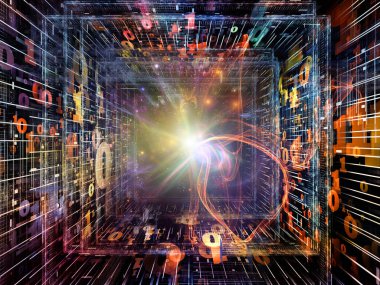 Matematik Işığı serisi. Matematik, teknoloji ve eğitim konularındaki duvar kağıtları, ışıklar ve soyut unsurlar.