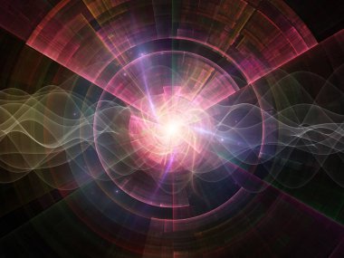 Fraktal Bilgi Serisi. Bilim, eğitim ve bilgi teknolojileri konusunda radyal ve sinüzoidal yapıların oluşturulması.