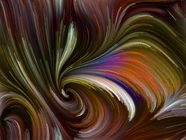 Renkli girdap serisi. Yaşam, yaratıcılık ve sanatla ilgili spektral liflerin renkli hareketlerinin grafiksel bileşimi
