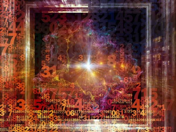 Illustration Numbers Fractal Structures Lights Composition Subject Digital Technology Communications — Stock Photo, Image