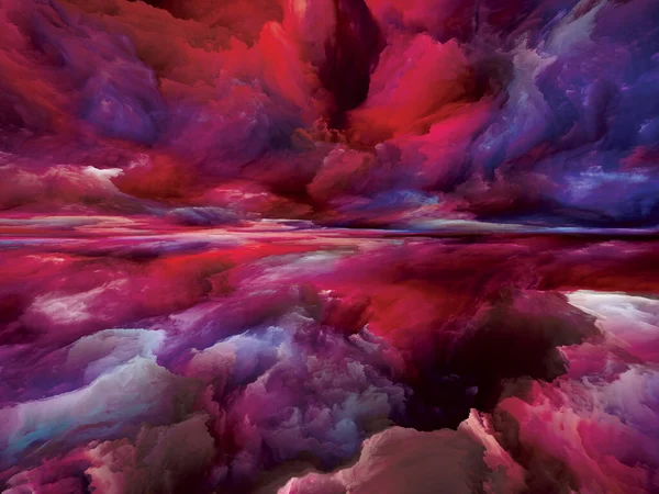 景観魔法 色夢シリーズ 内側の世界 想像力 芸術とデザインの対象のための塗料 テクスチャとグラデーション雲の構成 — ストック写真