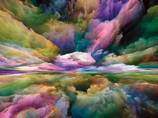 Paysage Intérieur Série Color Dreams Conception Abstraite Faite Peinture Textures — Photo