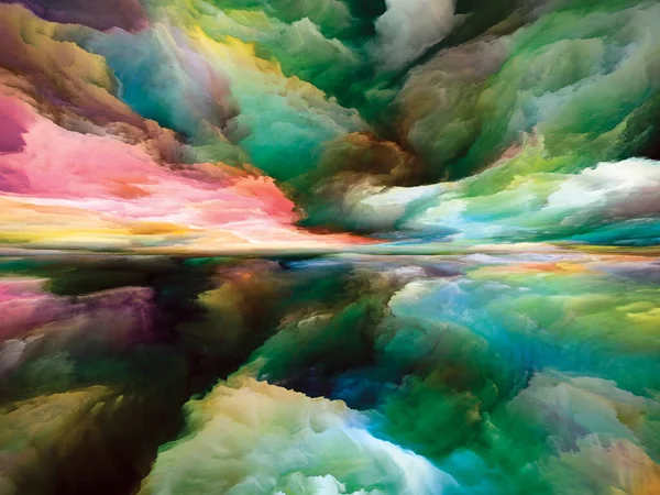 Krajobraz Raju Seria Color Dreams Abstrakcyjne Tło Wykonane Farby Tekstur — Zdjęcie stockowe