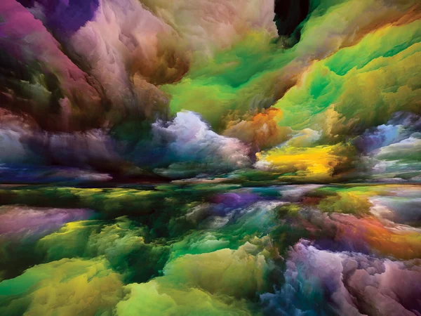 Gespenstische Landschaft Serie Color Dreams Hintergrundgestaltung Von Farbe Texturen Und — Stockfoto