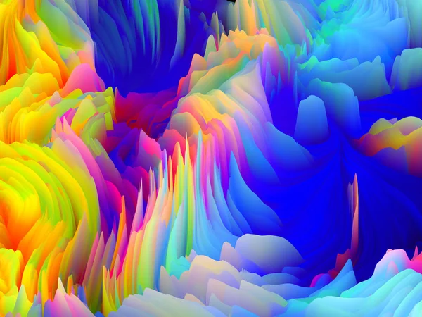 Superficie Caótica Serie Dimensional Wave Arreglo Abstracto Textura Color Giratorio —  Fotos de Stock