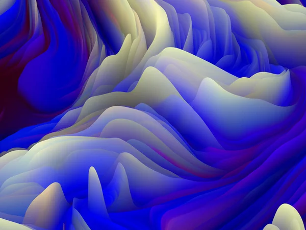 Тактильная Математика Dimensional Wave Series Абстрактная Композиция Цветовой Текстуры Рендеринг — стоковое фото