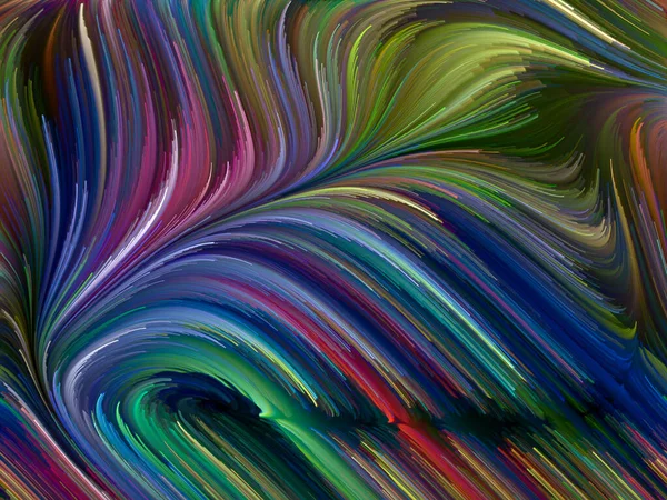 彩色漩涡系列 光谱纤维在生命 创造力和艺术主题上五彩斑斓运动的艺术抽象 — 图库照片