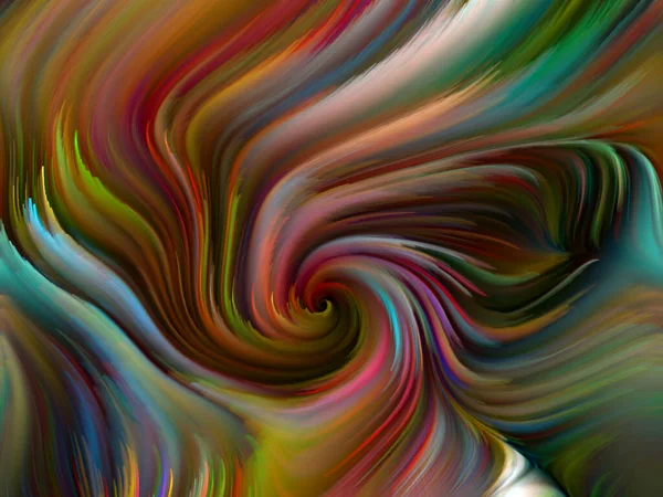 Color Swirl Series Image Colorful Motion Spectral Fibers Conceptual Relevance — Stock Photo, Image
