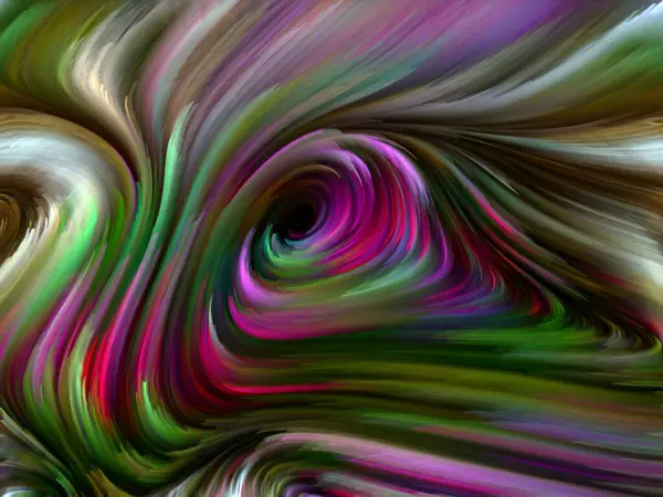 Kleur Swirl Serie Ontwerp Van Kleurrijke Beweging Van Spectrale Vezels — Stockfoto