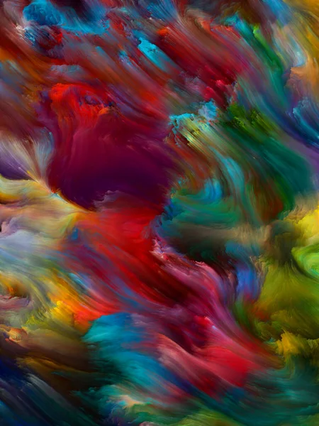 Color Swirl Series Abstract Arrangement Colorful Motion Liquid Paint Canvas — Stock Photo, Image