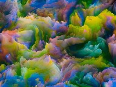 Organik tuval serisi. Yaşamdaki ve sanattaki yaratıcılıkla ilgili projeler için renkli ve ayrıntılı dokuların yaratıcı düzenlenmesi