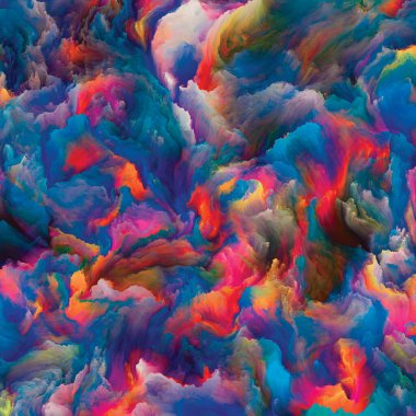 Organik tuval serisi. Yaşamda ve sanatta yaratıcılığa uygun renkli ve detaylı dokuların soyut bileşimi