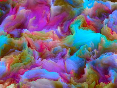 Organik tuval serisi. Yaşamdaki ve sanattaki yaratıcılıkla ilgili çalışmalar için renkli ve detaylı dokuların görsel olarak tatmin edici bileşimi