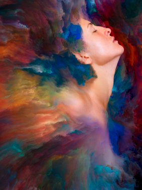 Kadın tutkularının ve aşkın gücünün kavramsal tuvali. 