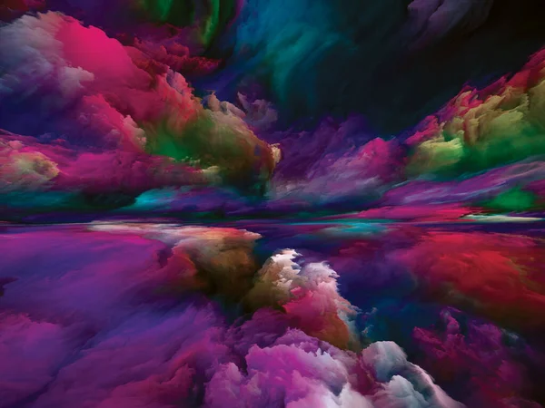 Cennetin Manzarası Color Dreams Serisi Dünya Hayal Gücü Şiir Sanat — Stok fotoğraf