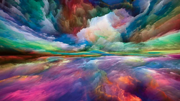 Krajobraz Wielobarwny Seria Color Dreams Projekt Złożony Farb Faktur Gradientowych — Zdjęcie stockowe