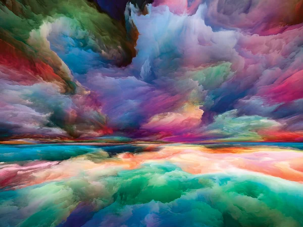 Landschap Van Het Paradijs Kleur Dromen Serie Abstracte Achtergrond Gemaakt — Stockfoto