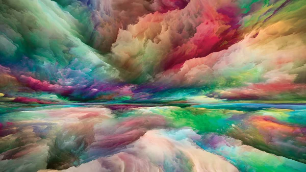 Innere Landschaft Seeing Never World Serie Hintergrund Bestehend Aus Farben — Stockfoto