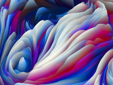 Kaotik Yüzey. Boyutsal Dalga serisi. Girdap Rengi Dokusunun Soyut Düzenlemesi. Sanat, yaratıcılık ve tasarım projeleri için uygun 3 boyutlu türbülans oluşturma
