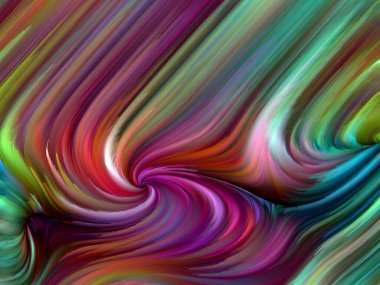 Renkli girdap serisi. Yaşam, yaratıcılık ve sanat teması üzerine spektral liflerin renkli hareketlerinin düzenlenmesi