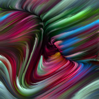Renkli girdap serisi. Yaşam, yaratıcılık ve sanat üzerine çalışmalar için spektral liflerin renkli hareketlerinin görsel olarak memnun edici bileşimi