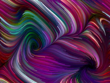 Renkli girdap serisi. Yaşam, yaratıcılık ve sanatla ilgili planlara uygun spektral liflerin renkli hareketlerinden oluşan görsel çekicilik arkaplanı