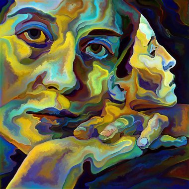 Inner Argument serisi. Ego, insan zihni, mistisizm, psikoloji, iç dünya, yaratıcılık, kendini ifade ve sanat konularındaki kadın yüzleri.