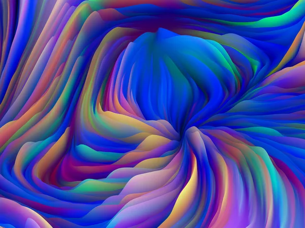 Twisted Tints Dimensional Wave Series Creative Arrangement Swirling Color Texture — Stock Photo, Image