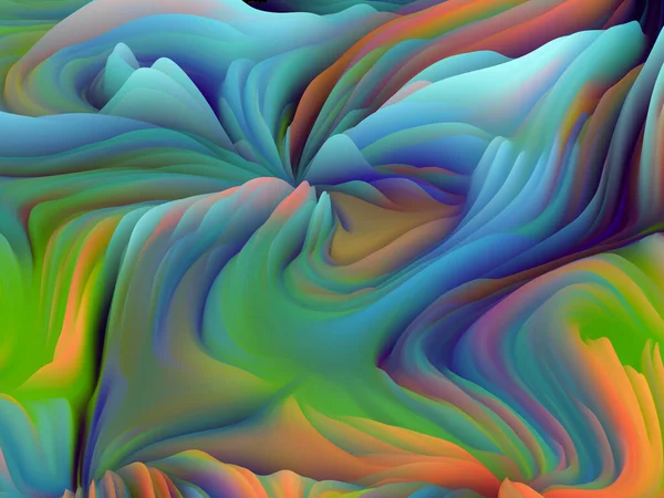 Ткань Синусов Dimensional Wave Series Дизайн Фона Текстуры Swirling Color — стоковое фото