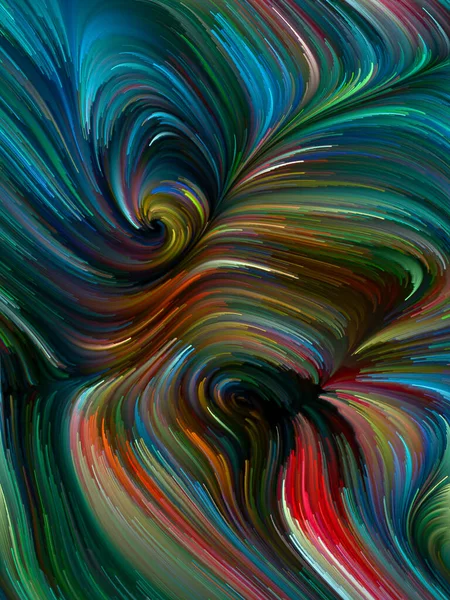Серия Color Swirl Художественная Абстракция Состоящая Красочного Движения Спектральных Волокон — стоковое фото
