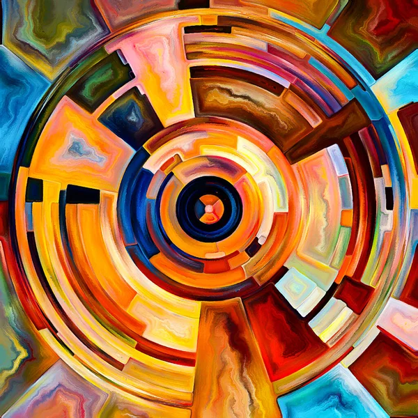 Stralende Cirkel Serie Kleurrijk Abstract Radiaal Design Onderwerp Van Energie — Stockfoto