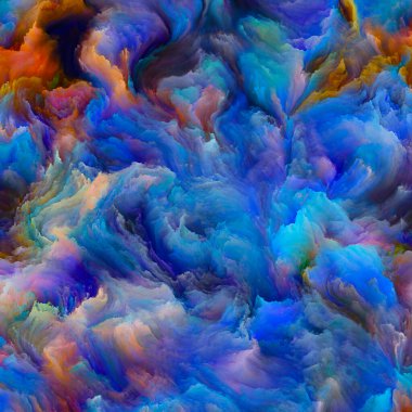 Organik tuval serisi. Yaşamda ve sanatta yaratıcılıkla ilgili renkli ve detaylı dokulardan oluşan soyut tasarım