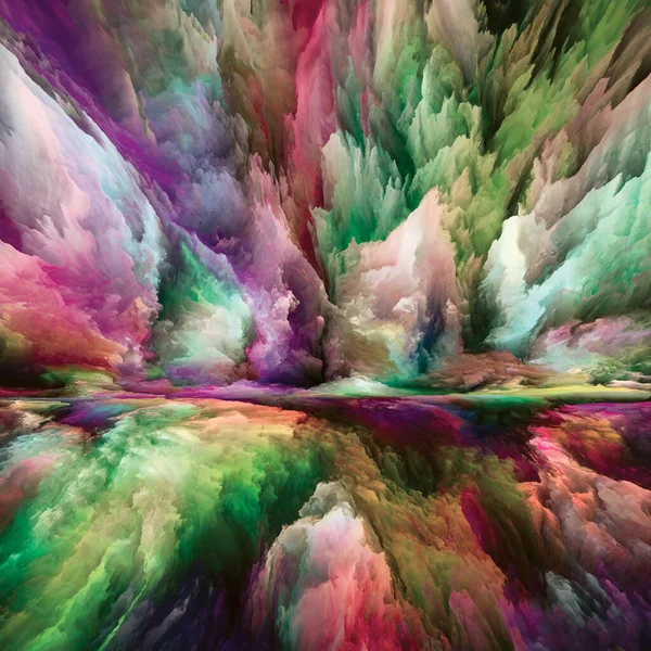 Paesaggio Immaginario Serie Color Dreams Sfondo Vernice Texture Nuvole Gradiente — Foto Stock