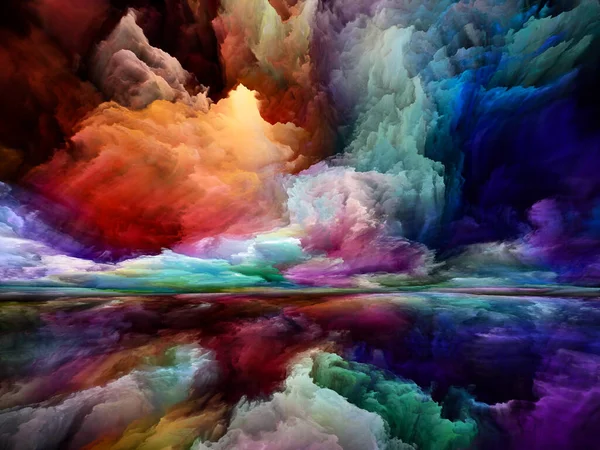 Dreamland Landscapes Mind Series Interplay Bright Paint Motion Gradients Surreal — Stock Photo, Image