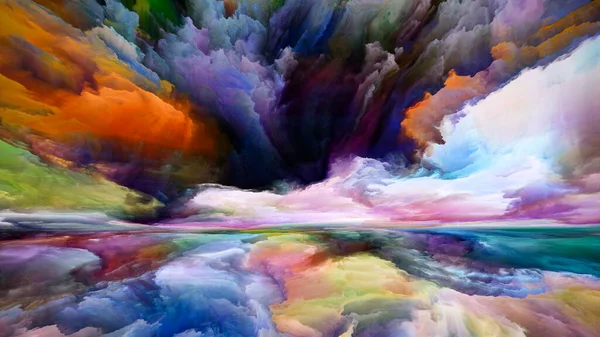 Afterlife Colors Paisagens Série Mente Abstração Pinturas Brilhantes Gradientes Movimento — Fotografia de Stock