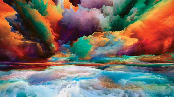 Color Dreams Landscapes Mind Series Background Bright Paint Motion Gradients — Stock Photo, Image