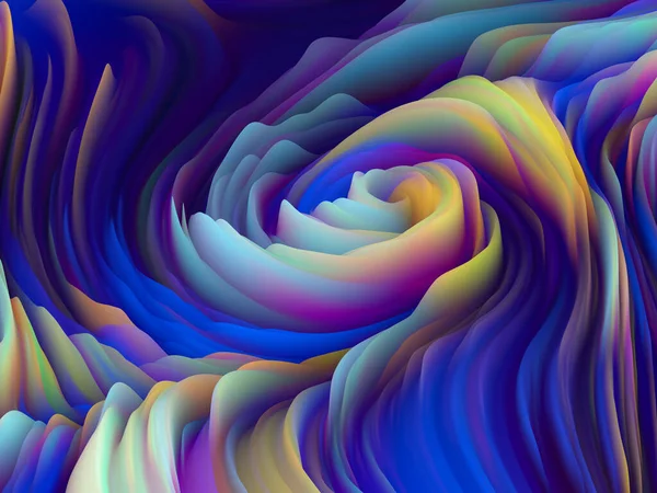 Superficie Torcida Serie Dimensional Wave Imagen Swirling Color Texture Representación —  Fotos de Stock