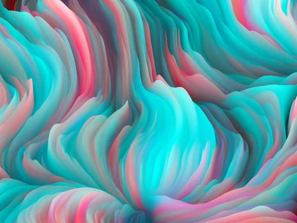 Twisted Surface Dimensional Wave Series Image Swirling Color Texture Rendering — Stock Photo, Image