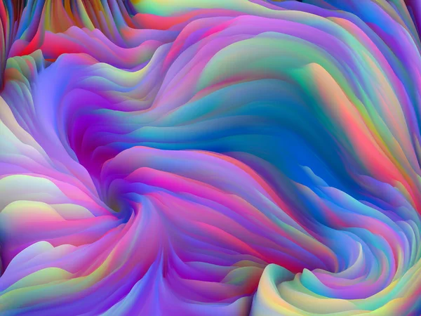 Vridna Toner Dimensionell Vågserie Kreativa Arrangemang Swirling Color Texture Utformning — Stockfoto