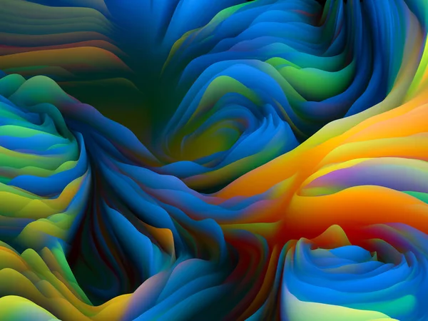 Tela Sines Serie Dimensional Wave Diseño Telón Fondo Swirling Color —  Fotos de Stock