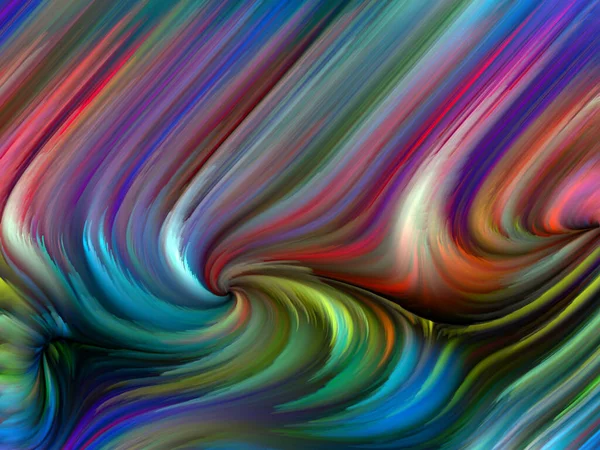 Série Color Swirl Arrangement Mouvement Coloré Des Fibres Spectrales Sur — Photo