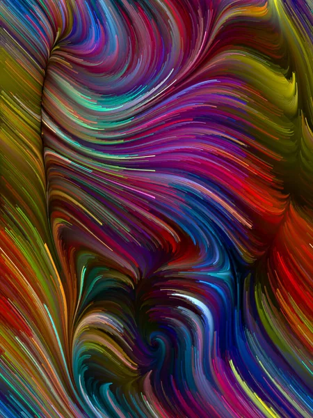 Kleur Swirl Serie Achtergrond Van Kleurrijke Beweging Van Spectrale Vezels — Stockfoto