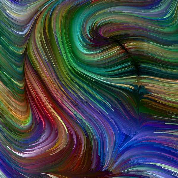 Color Swirl Series Design Composed Colorful Motion Spectral Fibers Metaphor — Stock Photo, Image