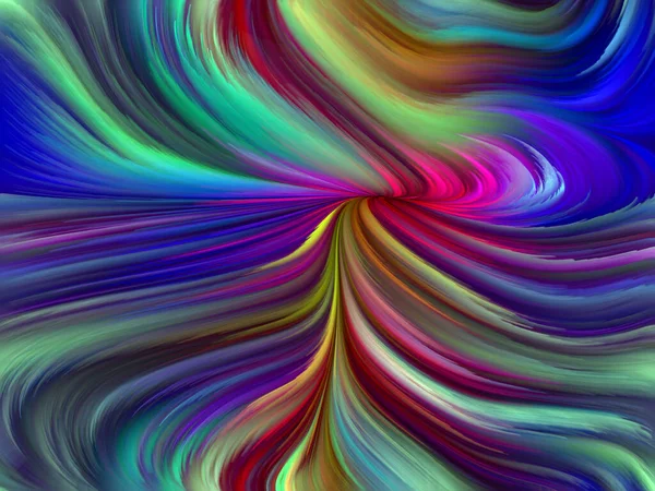 Kleur Swirl Serie Achtergrond Van Kleurrijke Beweging Van Spectrale Vezels — Stockfoto