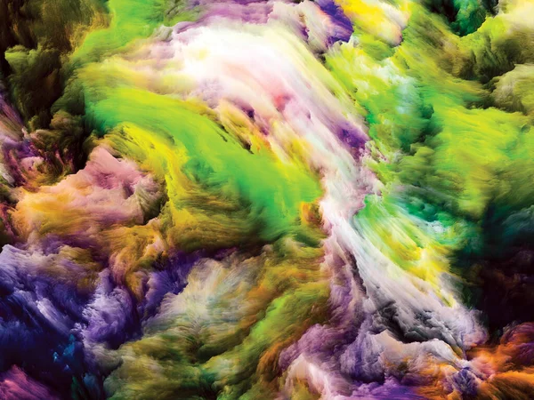 カラー ウォールシリーズ 創造性 芸術に関連するキャンバス上の液体塗料のカラフルな動きで作られた抽象的なデザイン — ストック写真