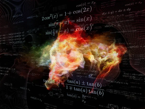 Representación Fórmulas Matemáticas Elementos Abstractos Luces Sobre Temas Ciencia Educación — Foto de Stock