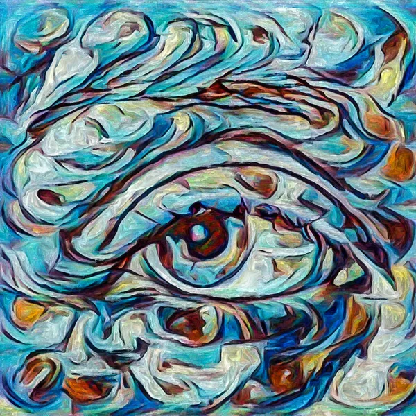 Künstlerische Vision Offene Augen Abstrakten Malstil Zum Thema Innenwelt Kreativität — Stockfoto
