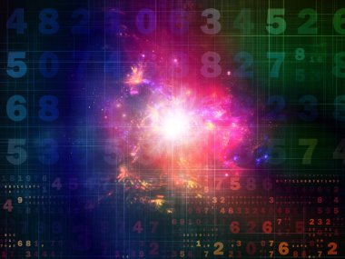 Dijital Bağlantı serisi. Matematik, teknoloji ve eğitim ile bağlantılı olarak sayıların, ışıkların ve ağ düğümlerinin bileşimi.