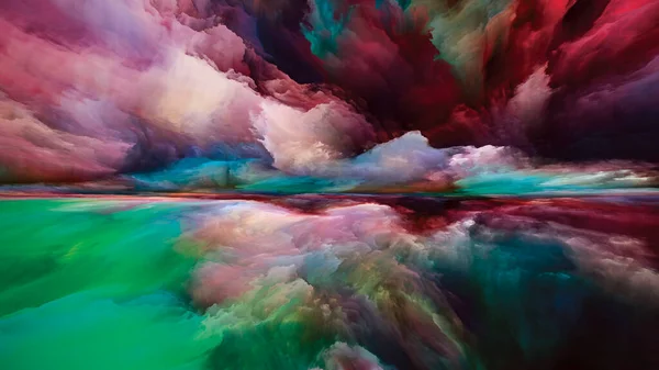 Mystère Paysage Série Color Dreams Composition Peinture Des Textures Des — Photo