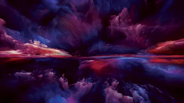Imagination Landscape Color Dreams Series Backdrop Paint Textures Gradient Clouds — Stock Photo, Image